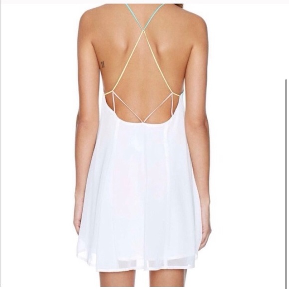 🆕 Open Back Color Block Mini Dress - Picture 2 of 4